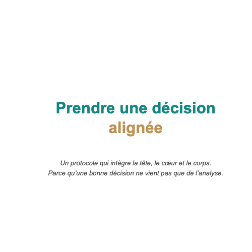 Guide Décision alignée étapes Cynthia Coll